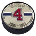 Jean Beliveau Montreal Canadiens NHL Alumni Player Medallion Hockey Puck product image 1, provided for visual reference and