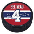 Jean Beliveau Montreal Canadiens NHL Alumni Replica Signature Souvenir Hockey Puck product image 1, provided for visual