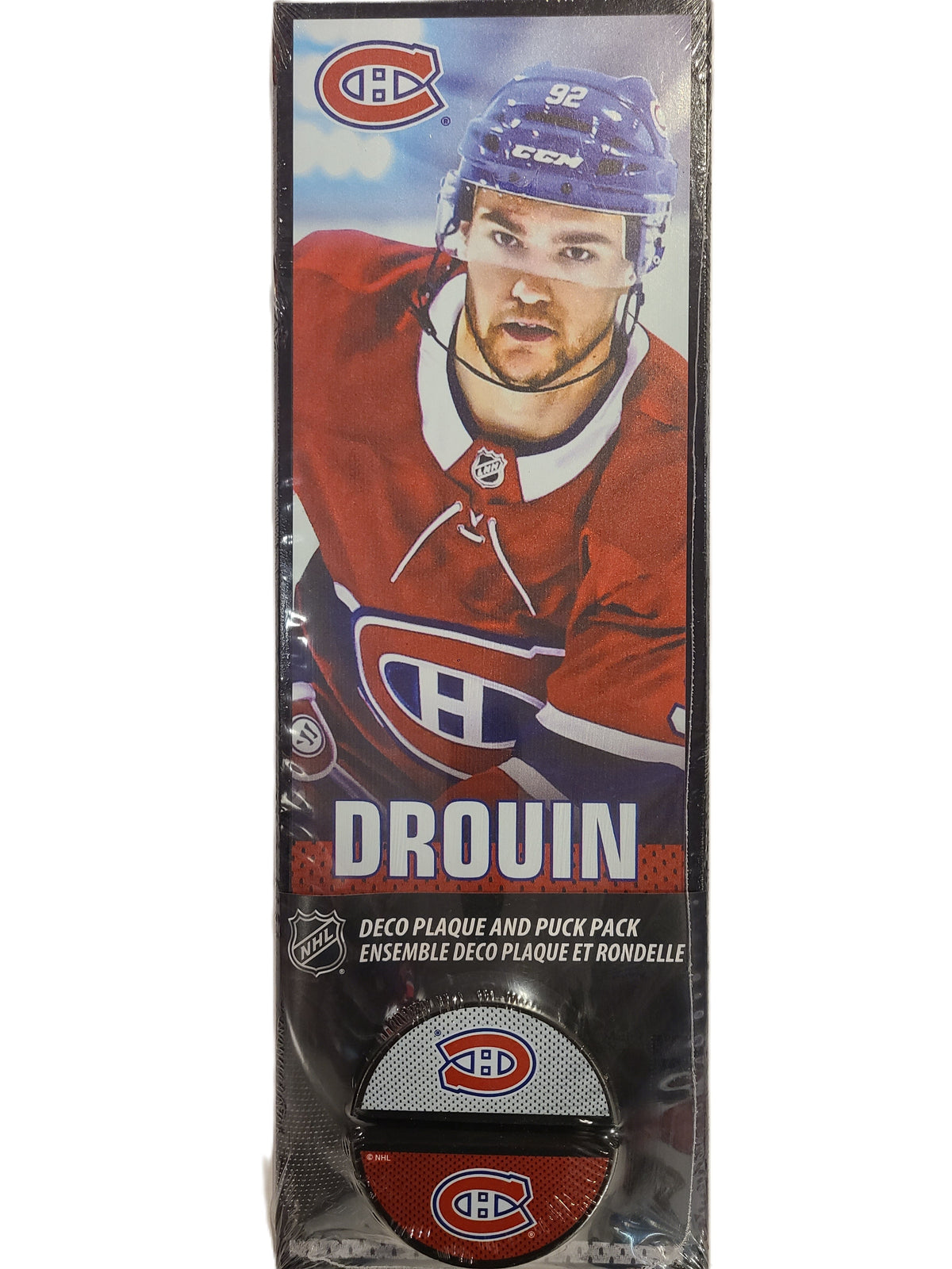Jonathan Drouin Montreal Canadiens NHL Inglasco Deco Plaque and Puck Holder Set product image 1, provided for visual