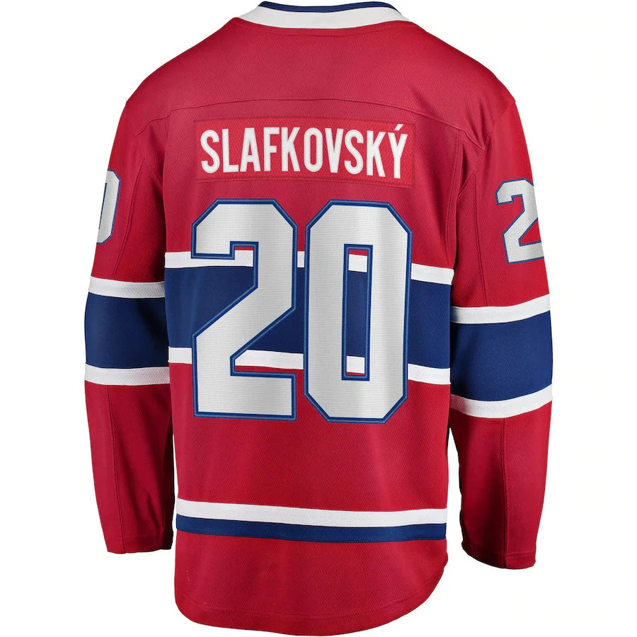 Juraj Slafkovsky Montreal Canadiens NHL Fanatics Branded Men Red Breakaway Jersey product image 1, provided for visual