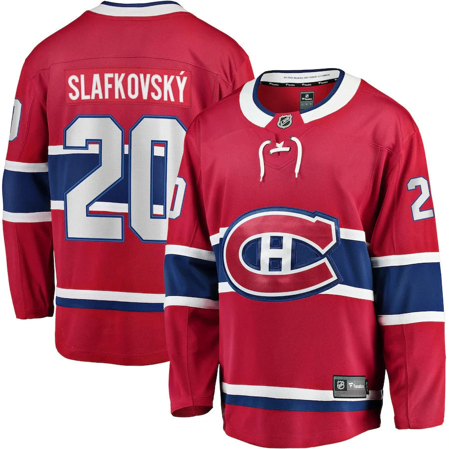Juraj Slafkovsky Montreal Canadiens NHL Fanatics Branded Men Red Breakaway Jersey product image 3, provided for visual