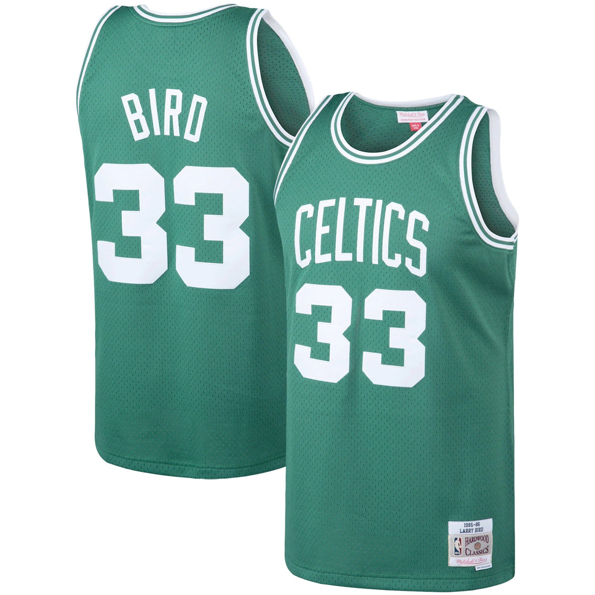 Larry Bird Boston Celtics NBA Mitchell & Ness Men Green 1985-86 Hardwood Classics Swingman Jersey product image 1, provided