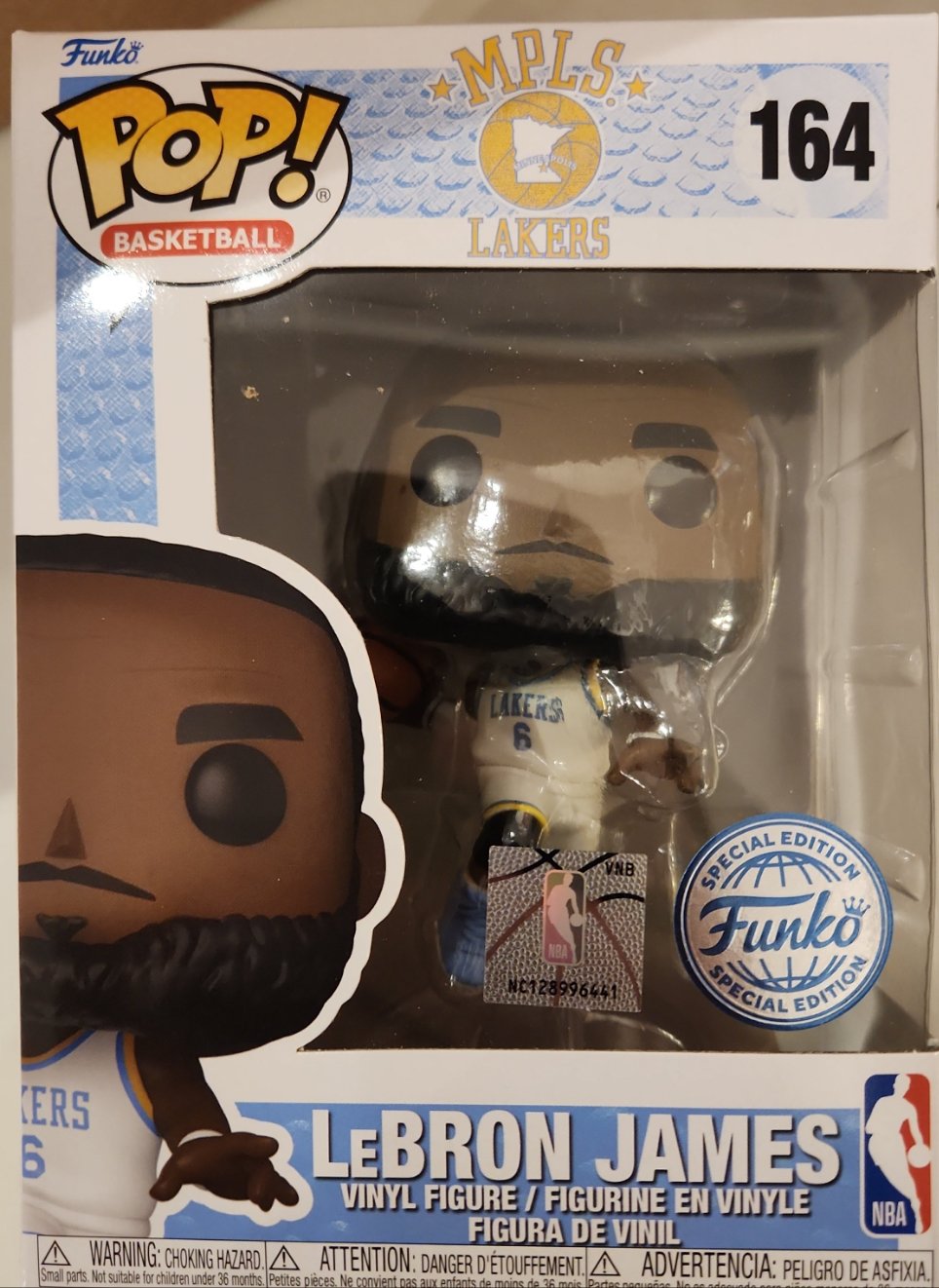 Lebron James Los Angeles Lakers NBA Funko Alternate Uniform POP Vinyl Figure product image 2, provided for visual reference