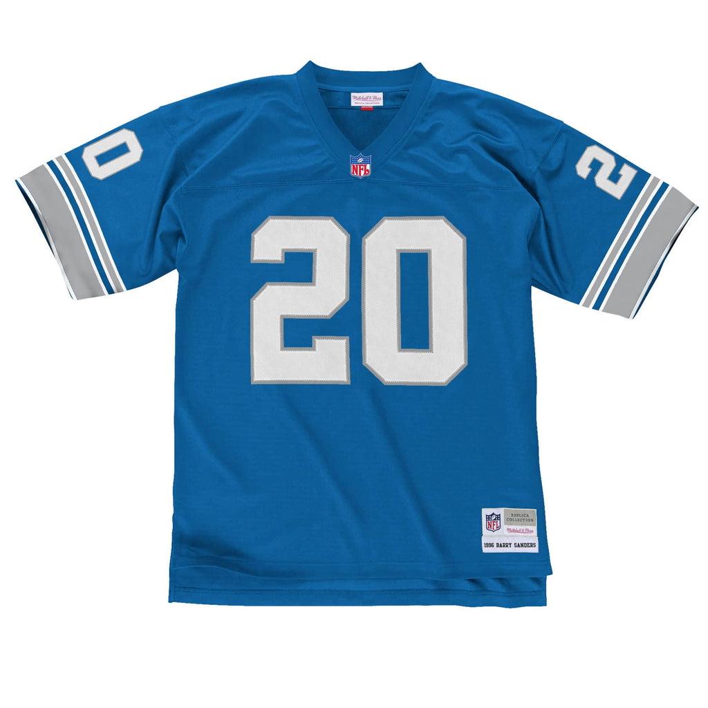 Berry Sanders Detroit Lions NFL Mitchell & Ness Men Royal Blue 1996 Legacy Replica Jersey product image 2, provided for