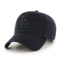 Los Angeles Dodgers MLB 47 Brand Men Black on Black Clean Up Adjustable Hat product image 1, provided for visual reference