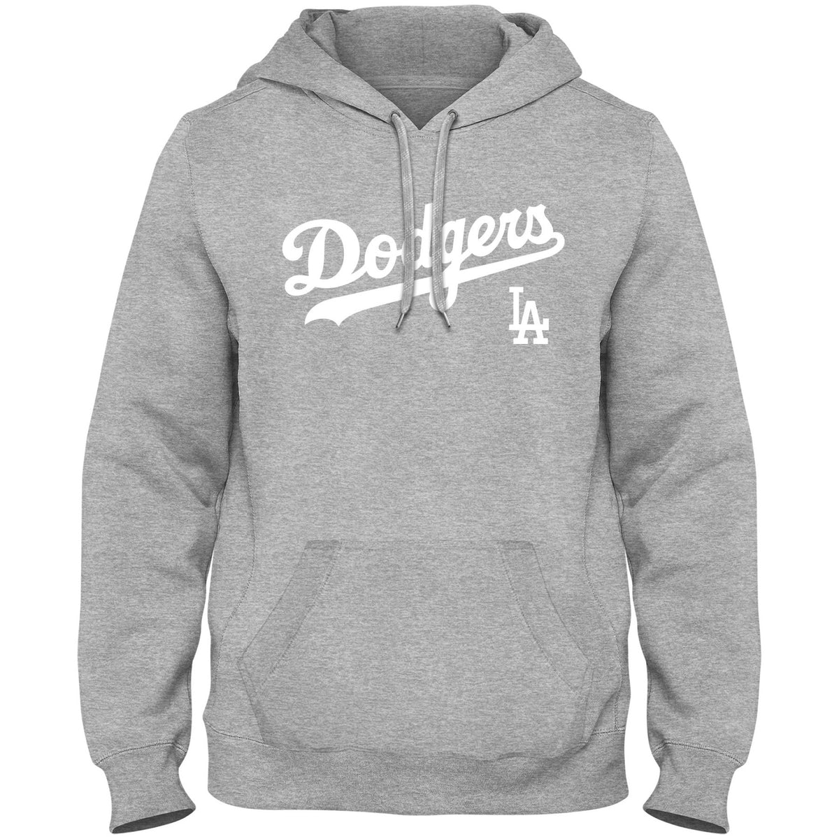 Los Angeles Dodgers MLB Bulletin Men Athletic Grey Express Home Field Twill Logo Hoodie product image 1, provided for visual