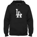 Los Angeles Dodgers MLB Bulletin Men Black Express Twill Logo Hoodie product image 1, provided for visual reference and
