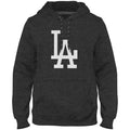 Los Angeles Dodgers MLB Bulletin Men Charcoal Express Twill Logo Hoodie product image 1, provided for visual reference and