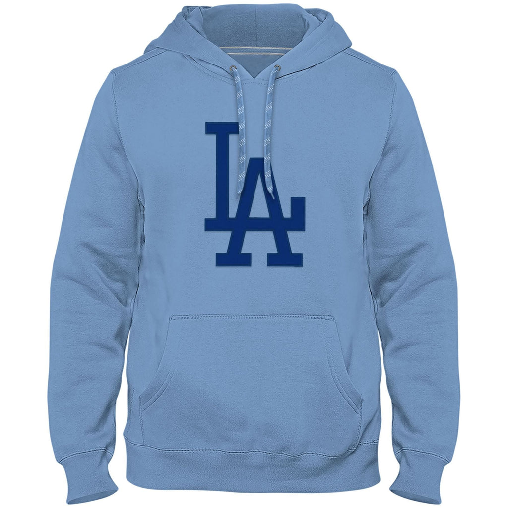 Los Angeles Dodgers MLB Bulletin Men Light Blue Express Twill Blue Logo Hoodie product image 1, provided for visual