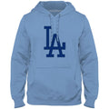 Los Angeles Dodgers MLB Bulletin Men Light Blue Express Twill Blue Logo Hoodie product image 1, provided for visual