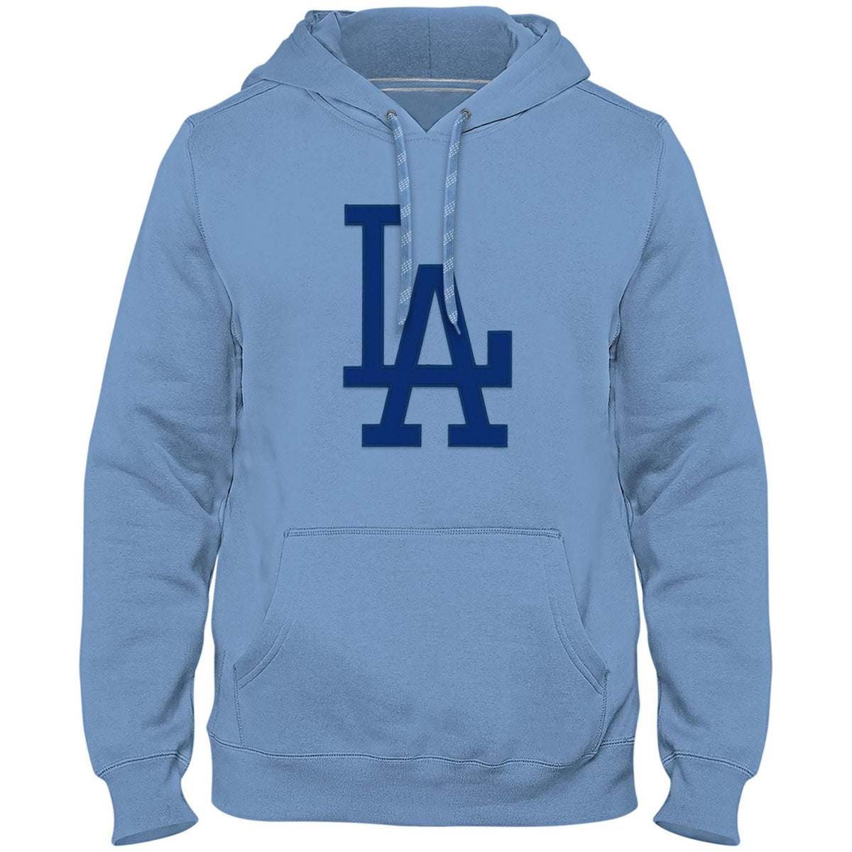 Los Angeles Dodgers MLB Bulletin Men Light Blue Express Twill Blue Logo Hoodie product image 1, provided for visual