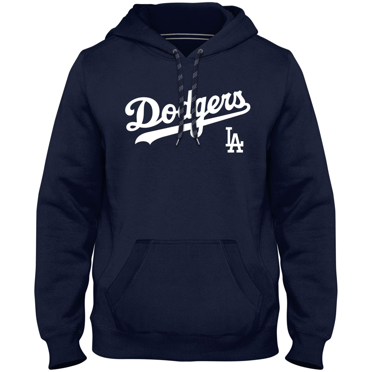 Los Angeles Dodgers MLB Bulletin Men Navy Express Home Field Twill Logo Hoodie product image 1, provided for visual