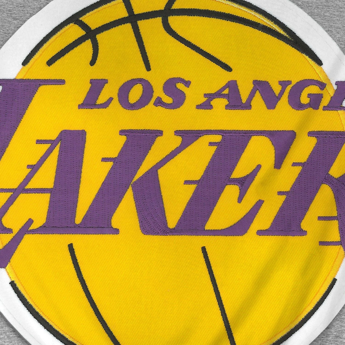 Los Angeles Lakers NBA Bulletin Men Athletic Grey Express Twill Logo Hoodie product image 2, provided for visual reference