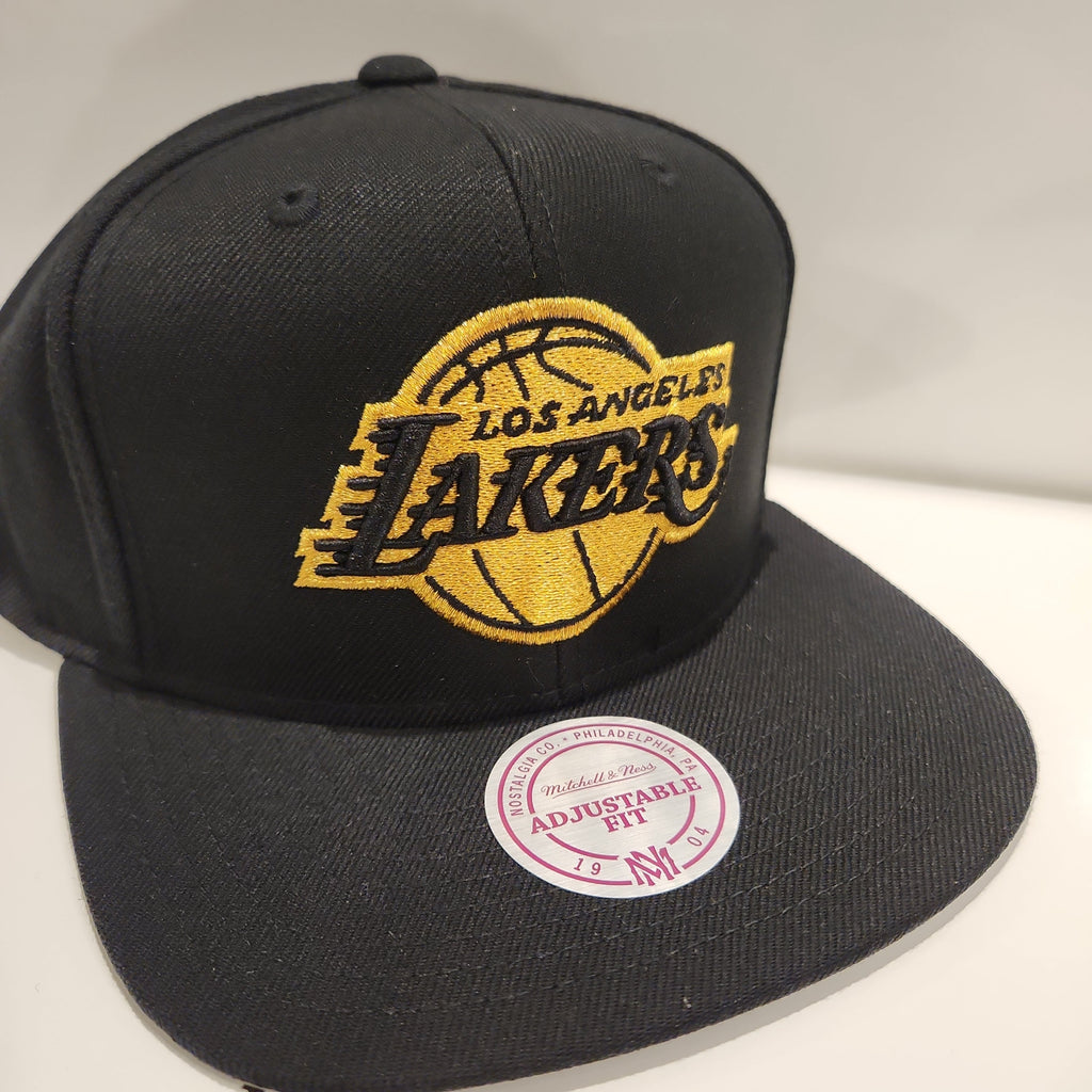 Los Angeles Lakers NBA Mitchell & Ness Men Black Gold Logo Snapback product image 5, provided for visual reference and