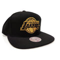 Los Angeles Lakers NBA Mitchell & Ness Men Black Gold Logo Snapback product image 1, provided for visual reference and