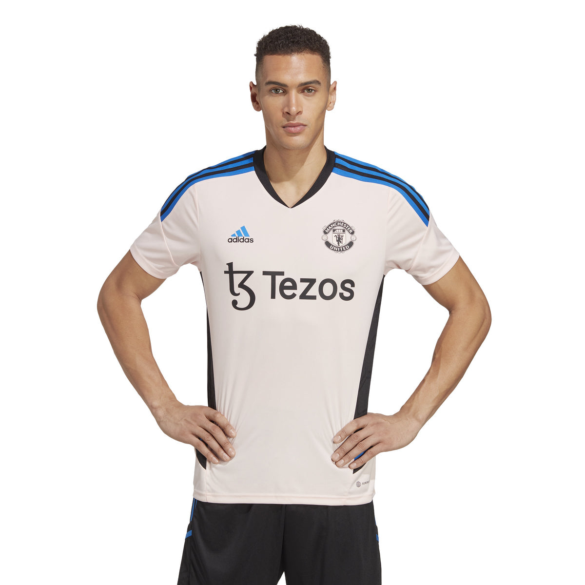 Manchester United FC EPL Adidas Men Icey Pink Condivo 22 Training Jersey product image 3, provided for visual reference and