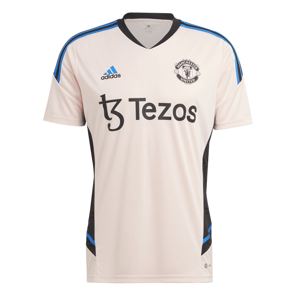 Manchester United FC EPL Adidas Men Icey Pink Condivo 22 Training Jersey product image 1, provided for visual reference and
