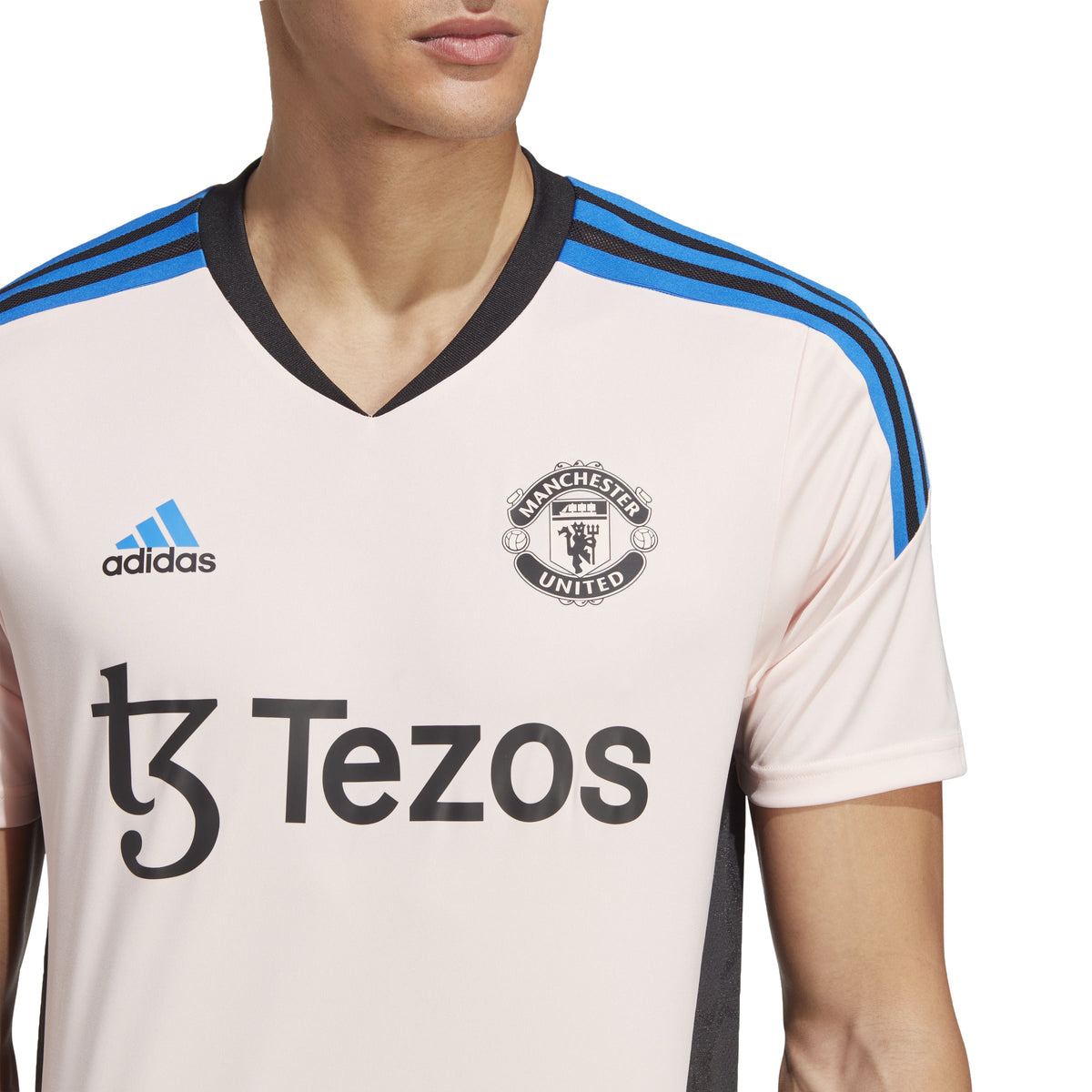 Manchester United FC EPL Adidas Men Icey Pink Condivo 22 Training Jersey product image 6, provided for visual reference and