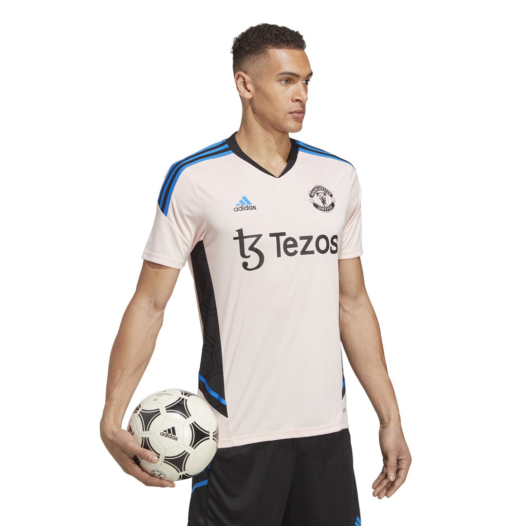 Manchester United FC EPL Adidas Men Icey Pink Condivo 22 Training Jersey product image 5, provided for visual reference and
