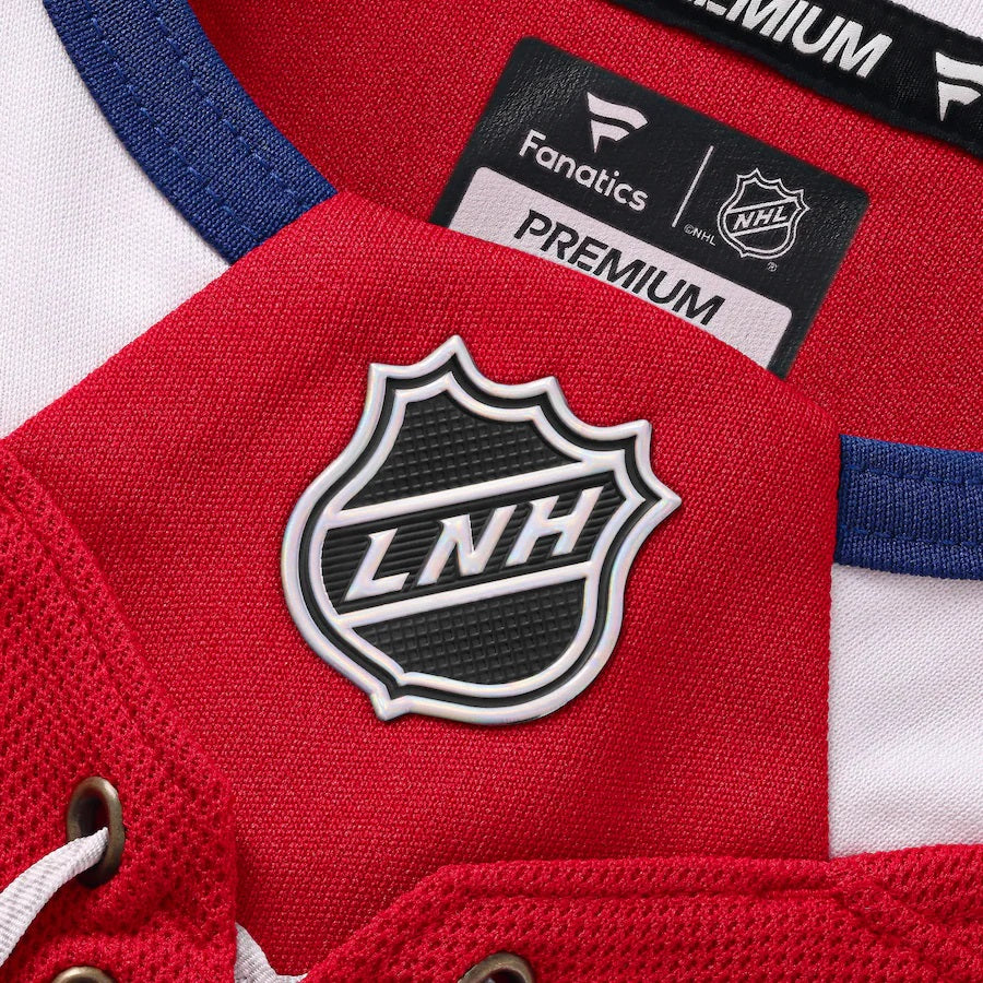 Cole Caufield Montreal Canadiens NHL Fanatics Branded Men Red Premium Jersey product image 5, provided for visual reference