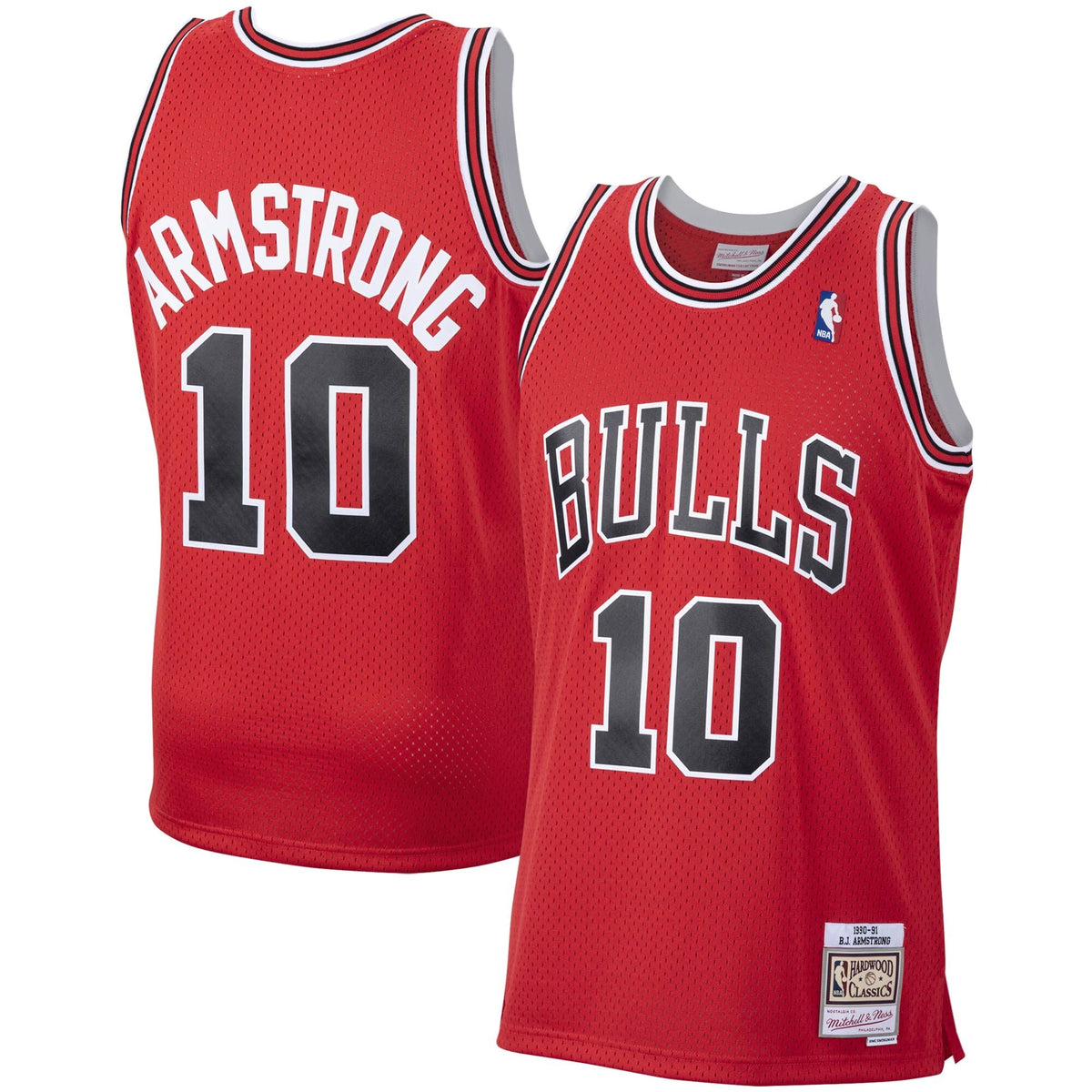 Mens Chicago Bulls B.J. Armstrong Mitchell & Ness Red 1990-91 Hardwood Classics Swingman Jersey product image 1, provided