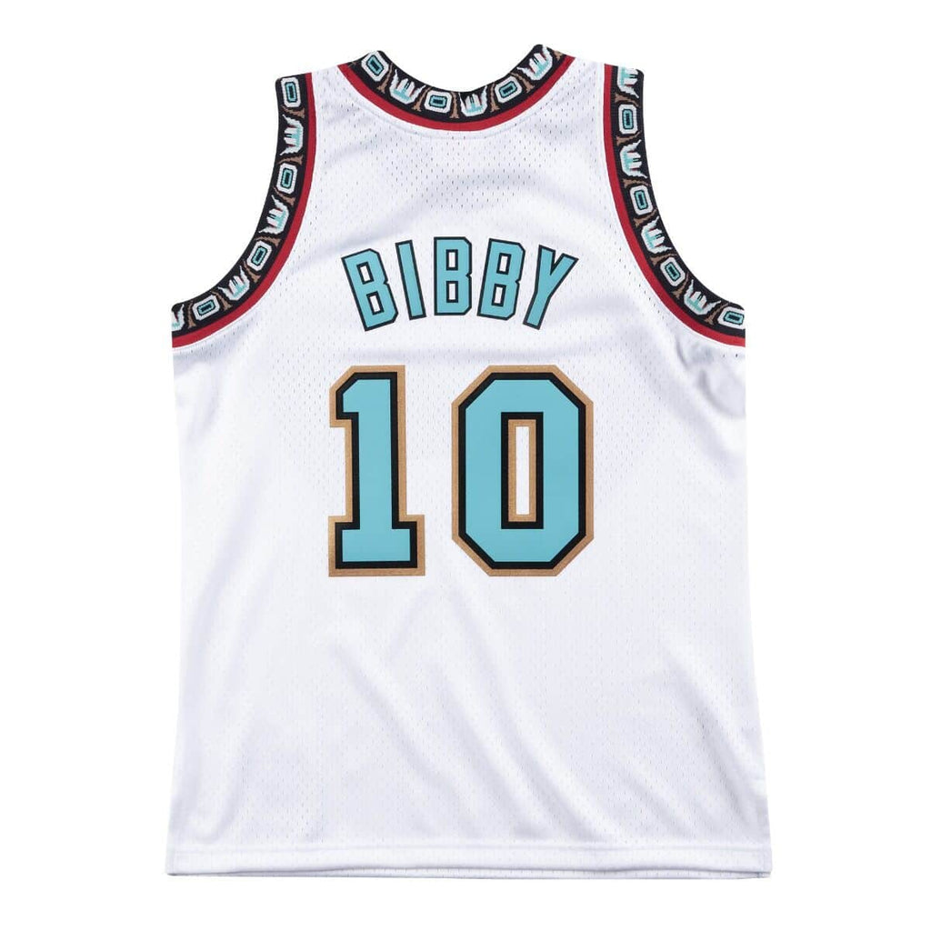 Mike Bibby Vancouver Grizzlies NBA Mitchell & Ness Men White 1998-99 Hardwood Classics Swingman Jersey product image 2,