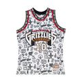 Mike Bibby Vancouver Grizzlies NBA Mitchell & Ness Men White Doodle 1998-99 Hardwood Classics Swingman Jersey product image