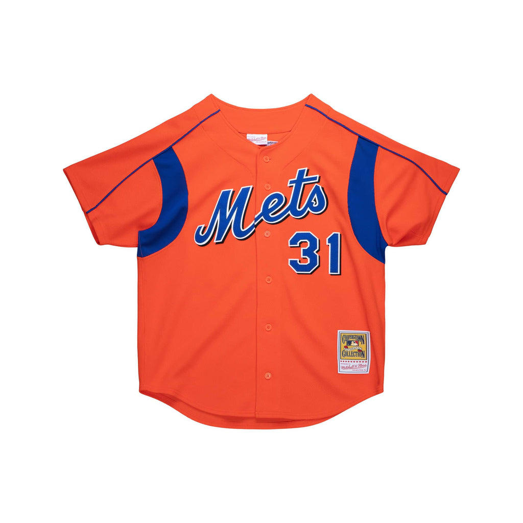 Mike Piazza New York Mets MLB Mitchell & Ness Men Orange 2004 Authentic BP Jersey product image 2, provided for visual
