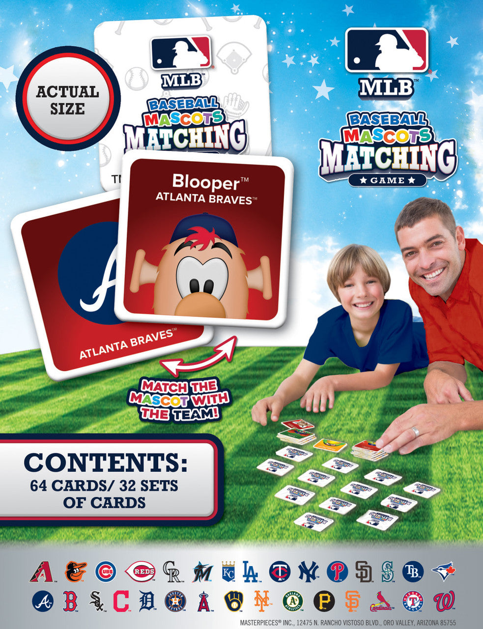 MLB Masterpieces Mascots Matching Game product image 2, provided for visual reference and product detail review