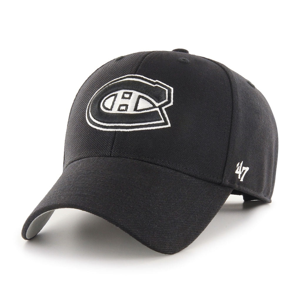 Montreal Canadiens NHL 47 Brand Men Black MVP Adjustable Hat product image 1, provided for visual reference and product