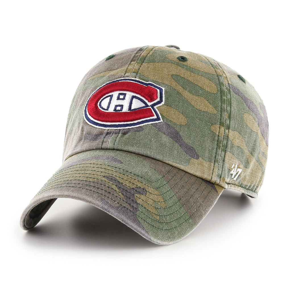 Montreal Canadiens NHL 47 Brand Men Camo Clean up Adjustable Hat product image 1, provided for visual reference and product