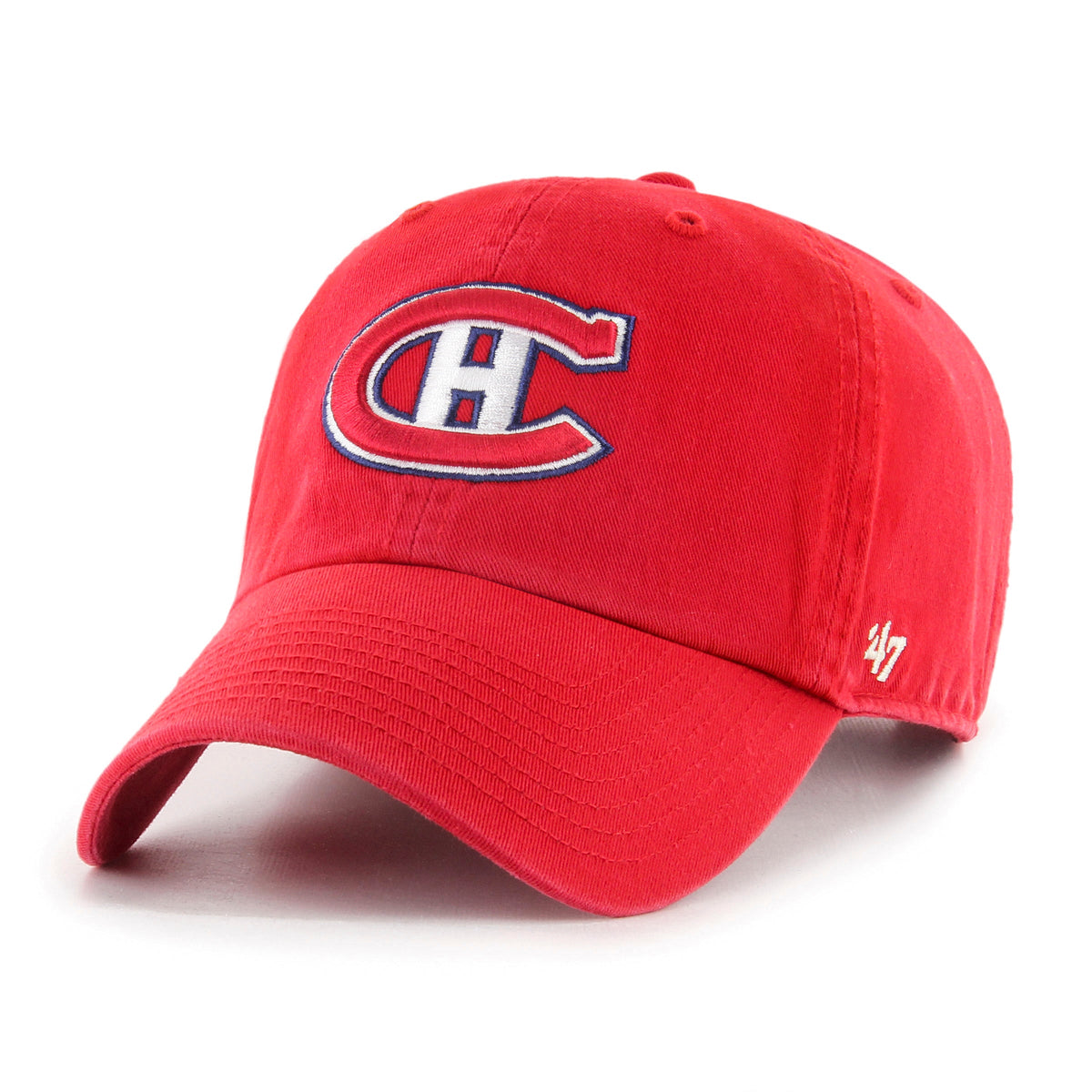 Montreal Canadiens NHL 47 Brand Men Red 1945 Vintage Clean Up Adjustable Hat product image 1, provided for visual reference