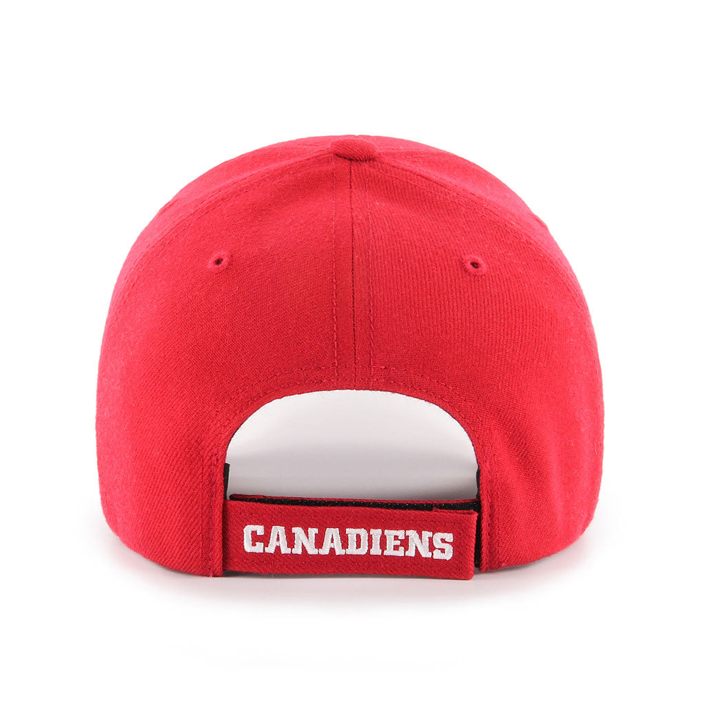 Montreal Canadiens NHL 47 Brand Men Red MVP Adjustable Hat product image 2, provided for visual reference and product detail