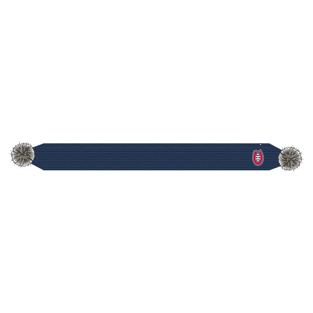 Montreal Canadiens NHL 47 Brand Women Navy Meeko Knit Scarf product image 1, provided for visual reference and product