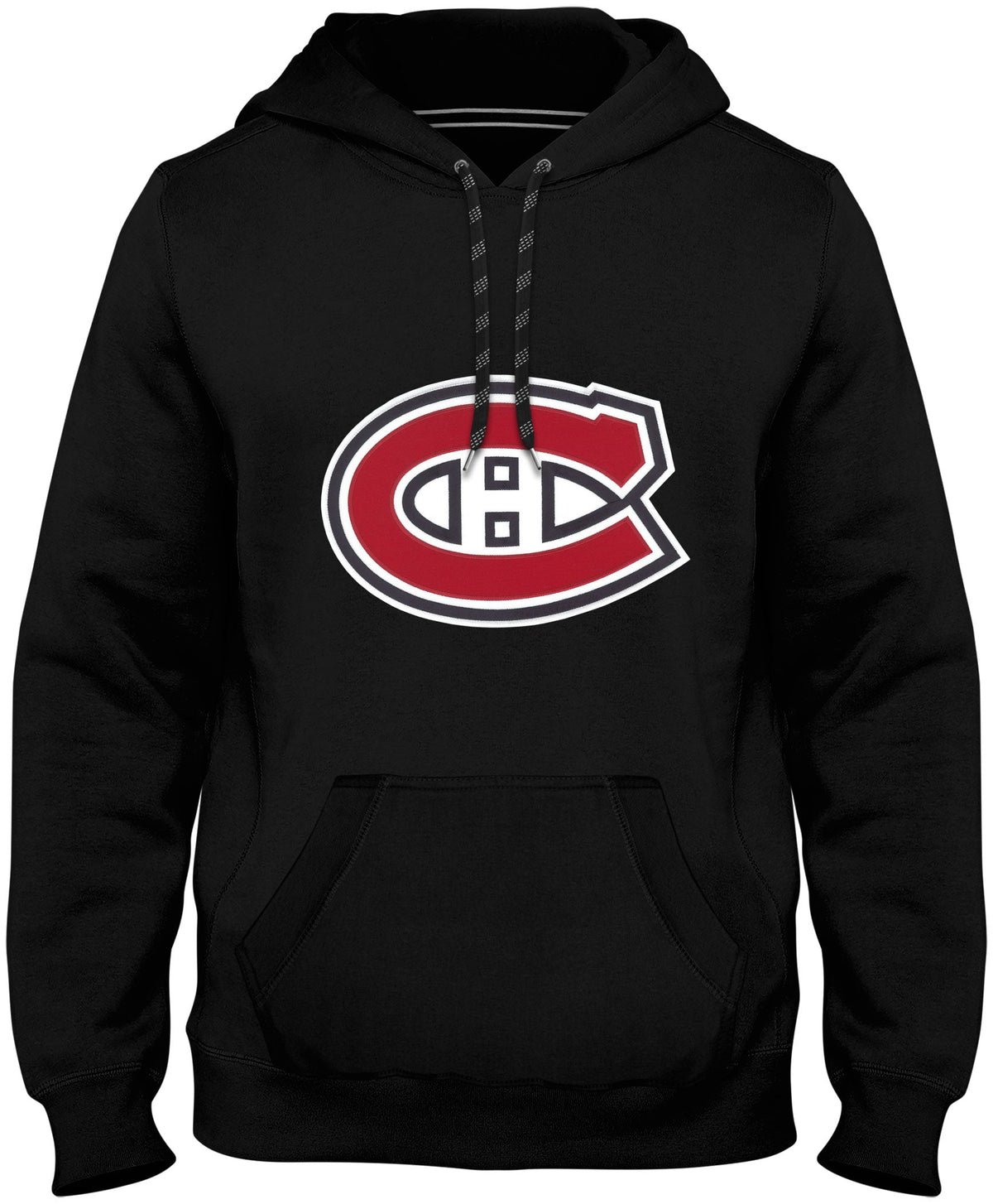 Montreal Canadiens NHL Bulletin Men Black Express Twill Logo Hoodie product image 1, provided for visual reference and