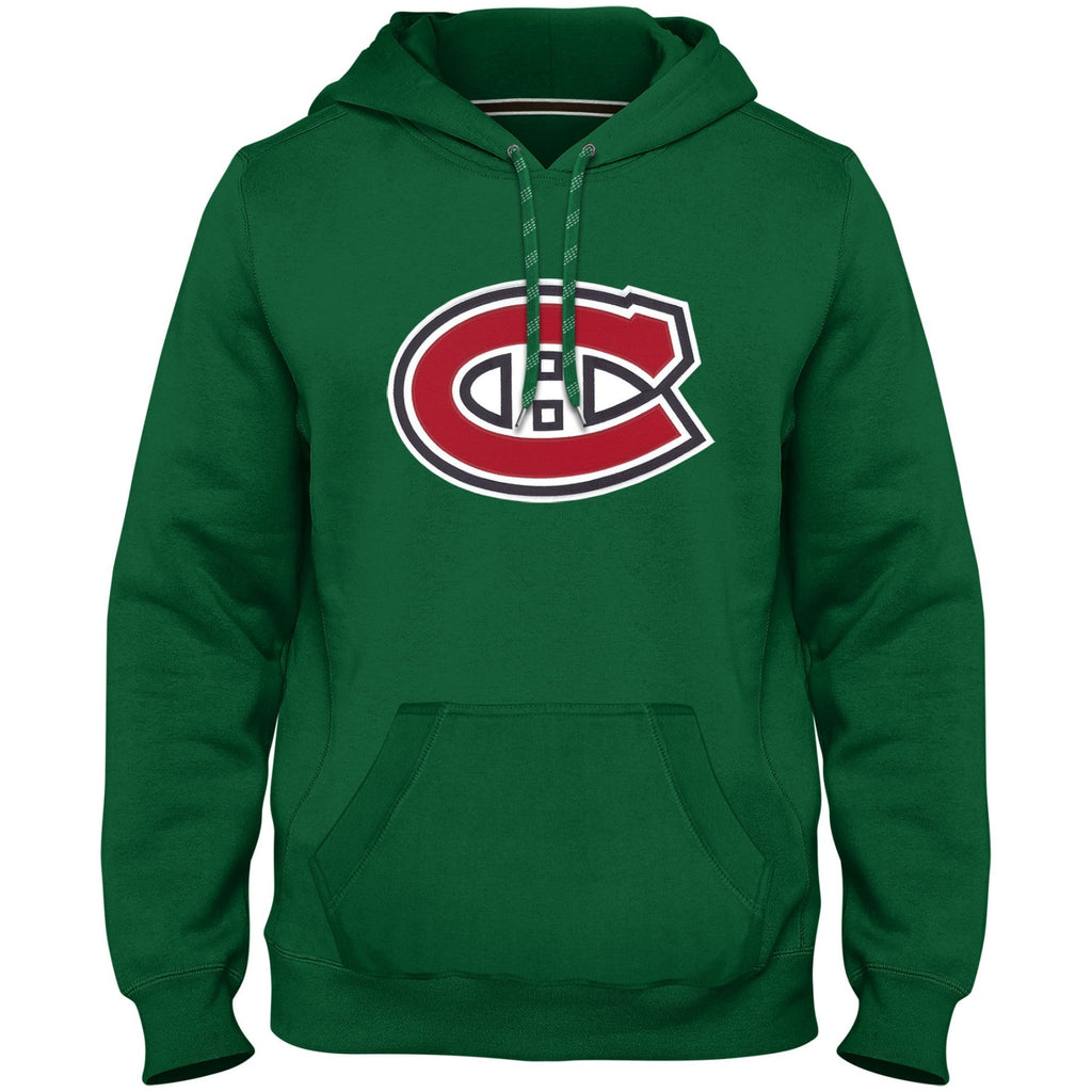 Montreal Canadiens NHL Bulletin Men Green Express Twill Logo Hoodie product image 1, provided for visual reference and