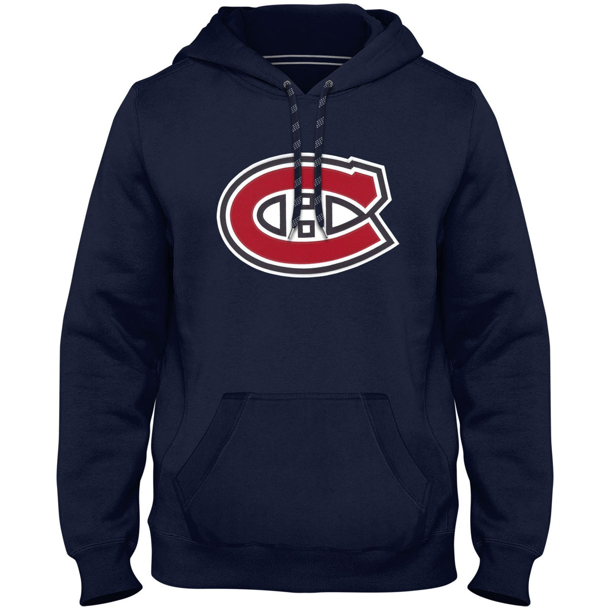 Montreal Canadiens NHL Bulletin Men Navy Express Twill Logo Hoodie product image 1, provided for visual reference and