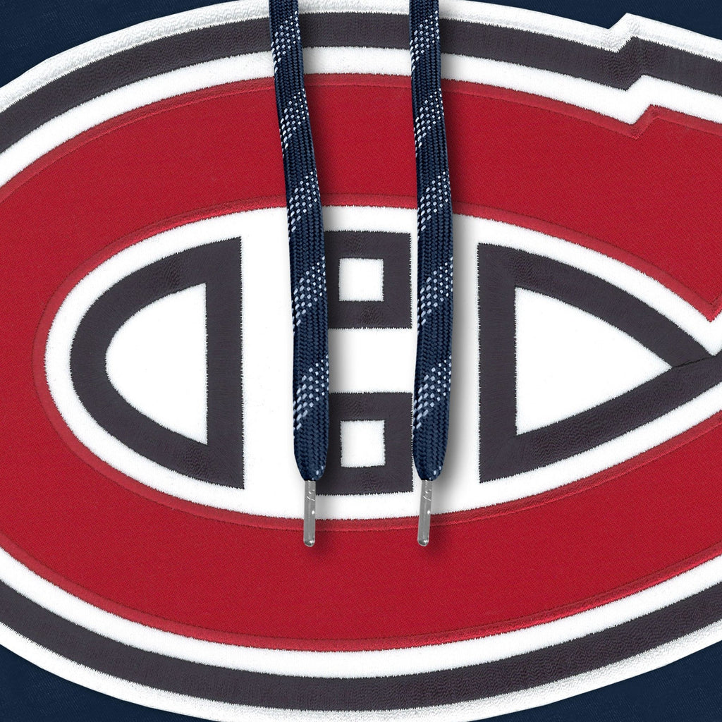 Montreal Canadiens NHL Bulletin Men Navy Express Twill Logo Hoodie product image 2, provided for visual reference and