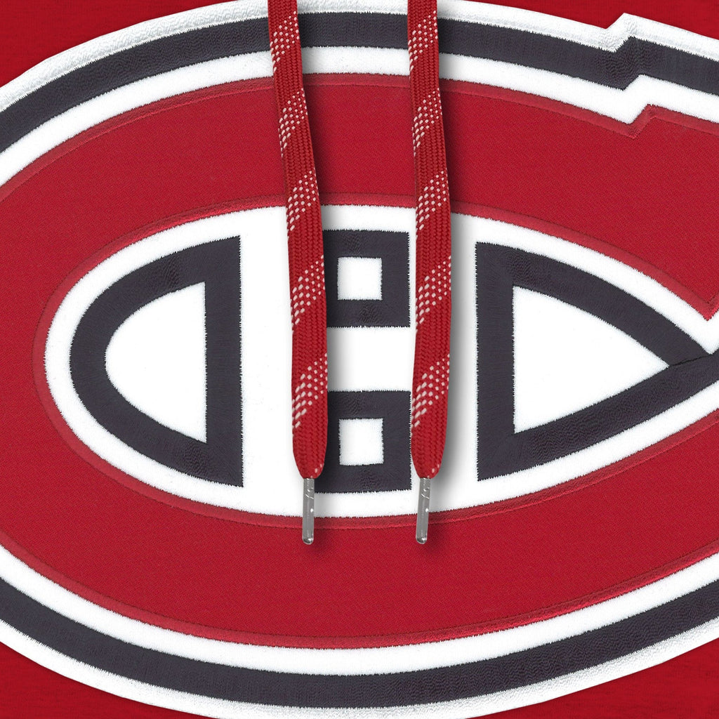 Montreal Canadiens NHL Bulletin Men Red Express Twill Logo Hoodie product image 3, provided for visual reference and product
