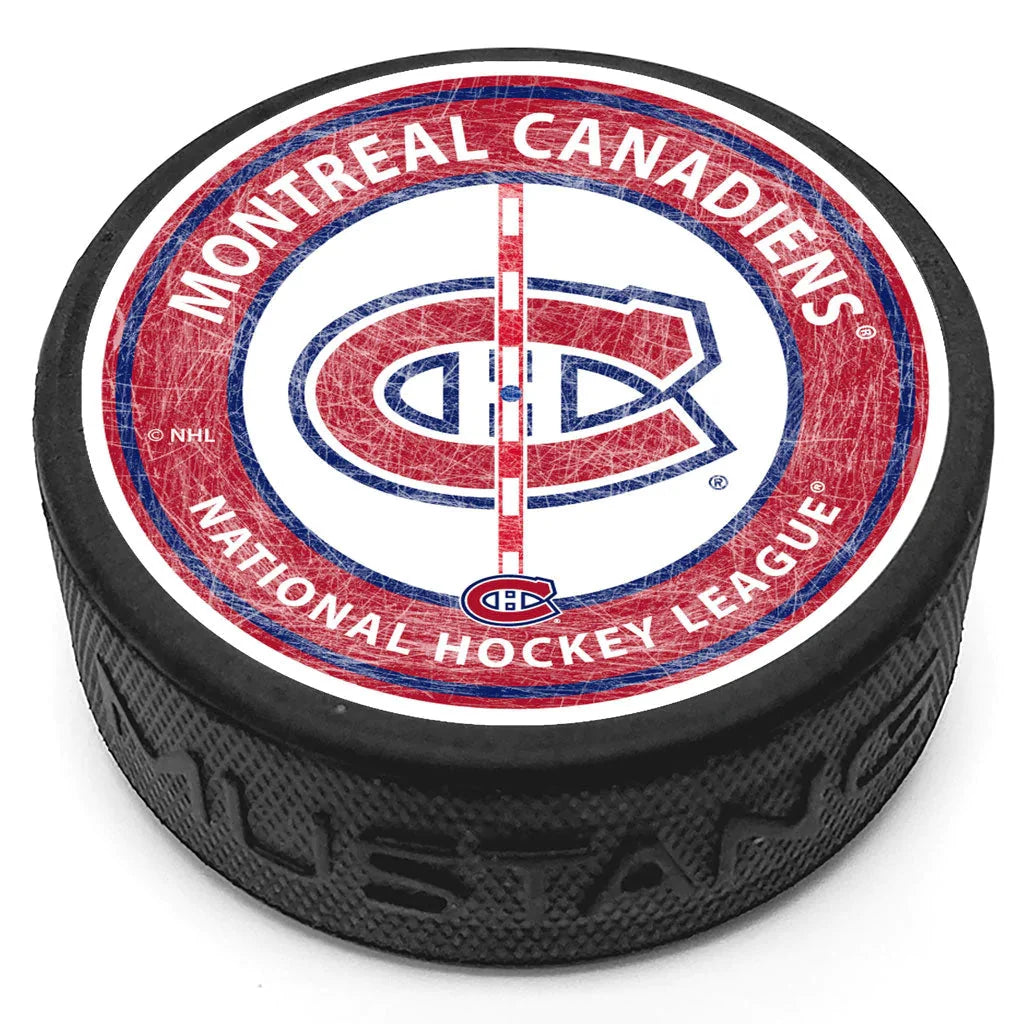 Montreal Canadiens NHL Center Ice Hockey Puck product image 2, provided for visual reference and product detail review