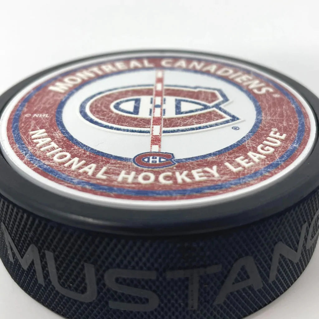 Montreal Canadiens NHL Center Ice Hockey Puck product image 5, provided for visual reference and product detail review