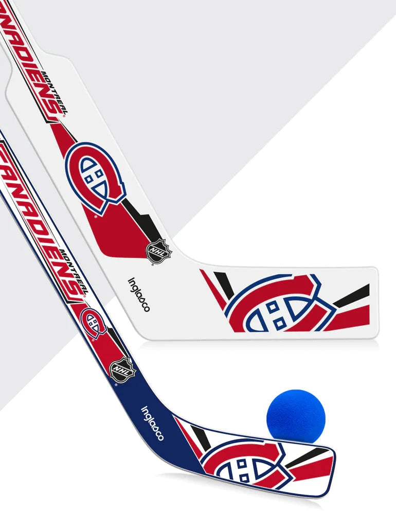 Montreal Canadiens NHL Inglasco Breakaway Plastic Mini Hockey Stick Set product image 2, provided for visual reference and