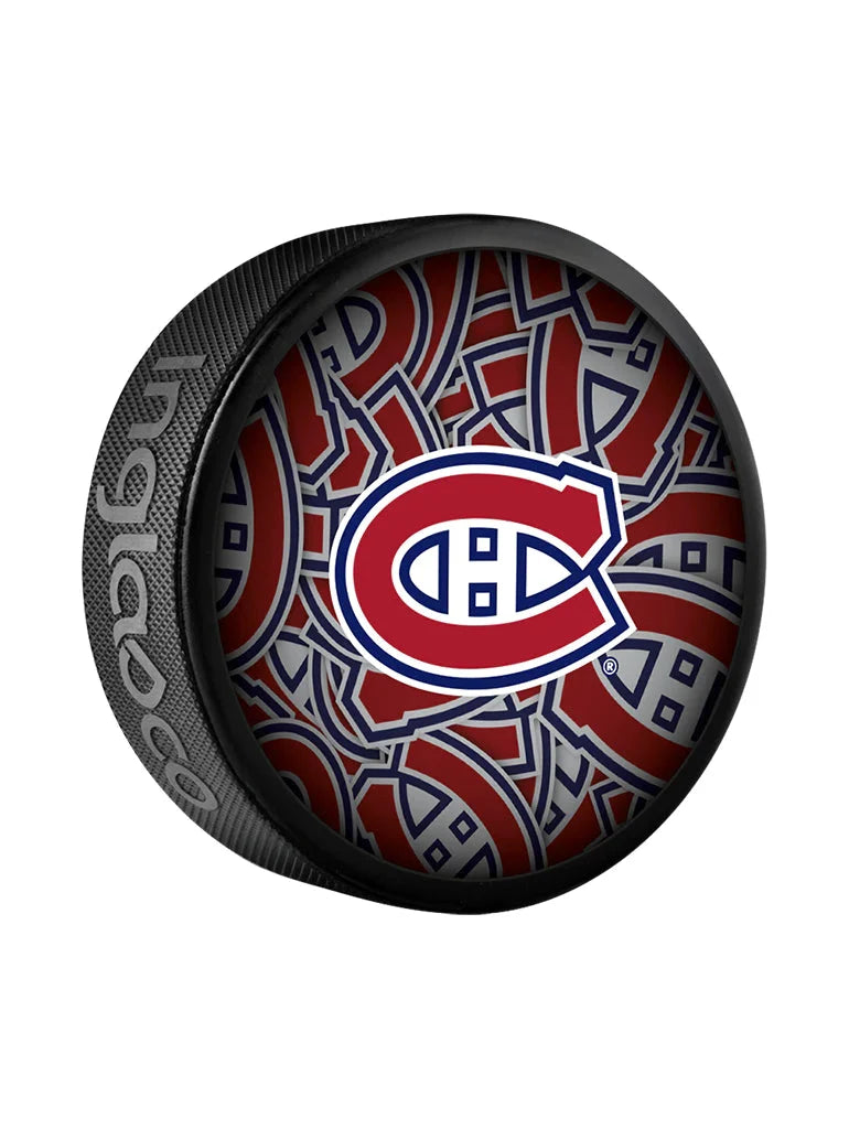 Montreal Canadiens NHL Inglasco Clone Souvenir Hockey Puck product image 1, provided for visual reference and product detail