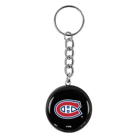 Montreal Canadiens NHL Inglasco Mini Hockey Puck Keychain product image 1, provided for visual reference and product detail