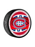 Montreal Canadiens NHL Inglasco Medallion Souvenir Hockey Puck product image 1, provided for visual reference and product