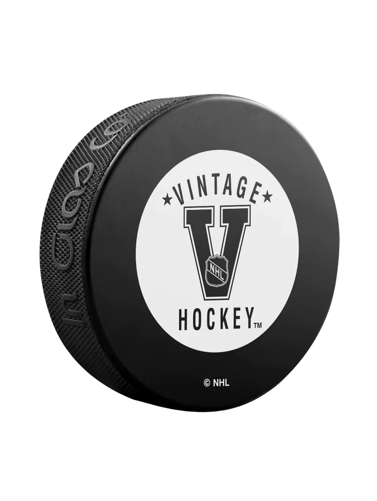 Montreal Canadiens NHL Inglasco Vintage Logo Souvenir Hockey Puck product image 2, provided for visual reference and product