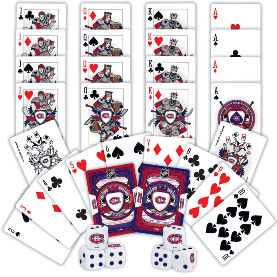 Montreal Canadiens NHL Masterpieces 2 Pack Cards & Dice Set product image 2, provided for visual reference and product