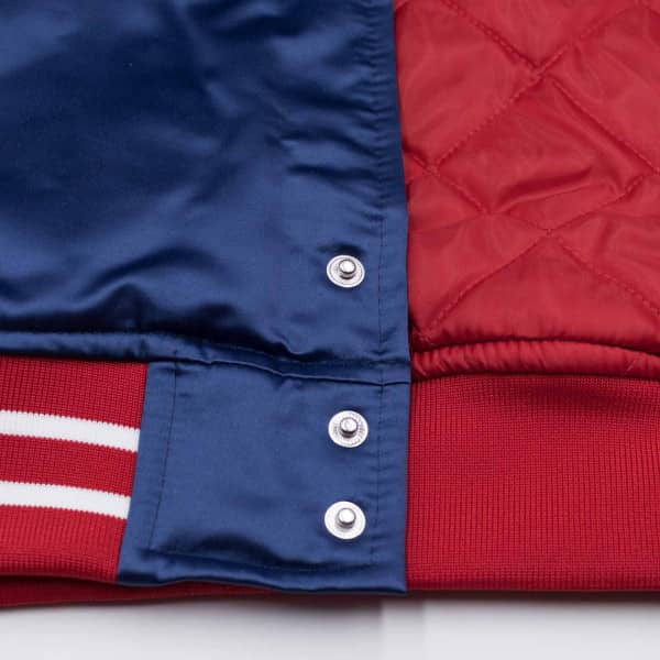 Montreal Canadiens NHL Mitchell & Ness Men Navy Heavyweight Satin Jacket product image 4, provided for visual reference and