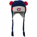 Montreal Canadiens NHL Outerstuff Kids Navy Stripe Ears Trooper Knit Hat product image 1, provided for visual reference and