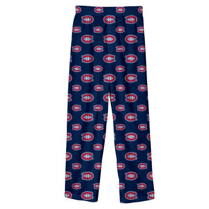 Montreal Canadiens NHL Outerstuff Kids Navy Team Logo Print Pyjama Pants product image 1, provided for visual reference and